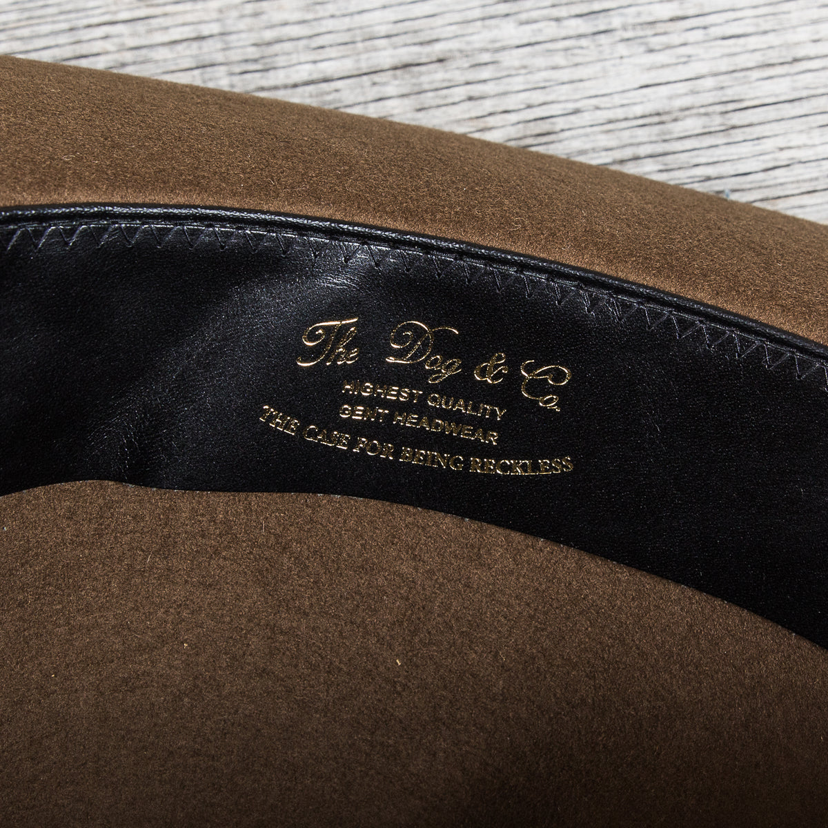 H. W. Dog & Co. Front-H Olive Wool Hat