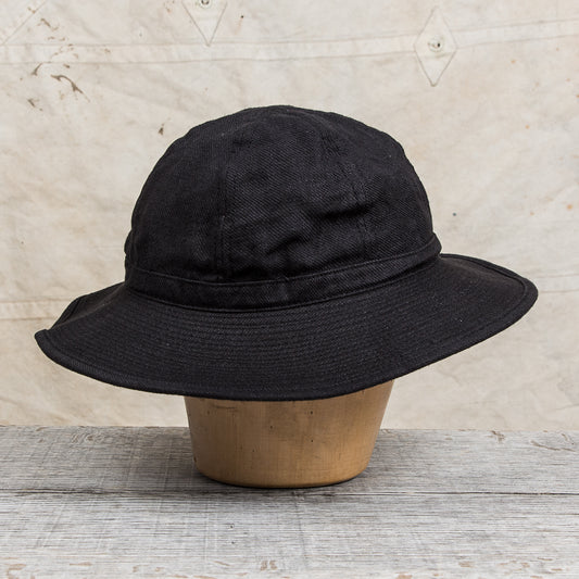 H. W. Dog & Co. Linen Fatigue Hat "Daisy Mae" Black