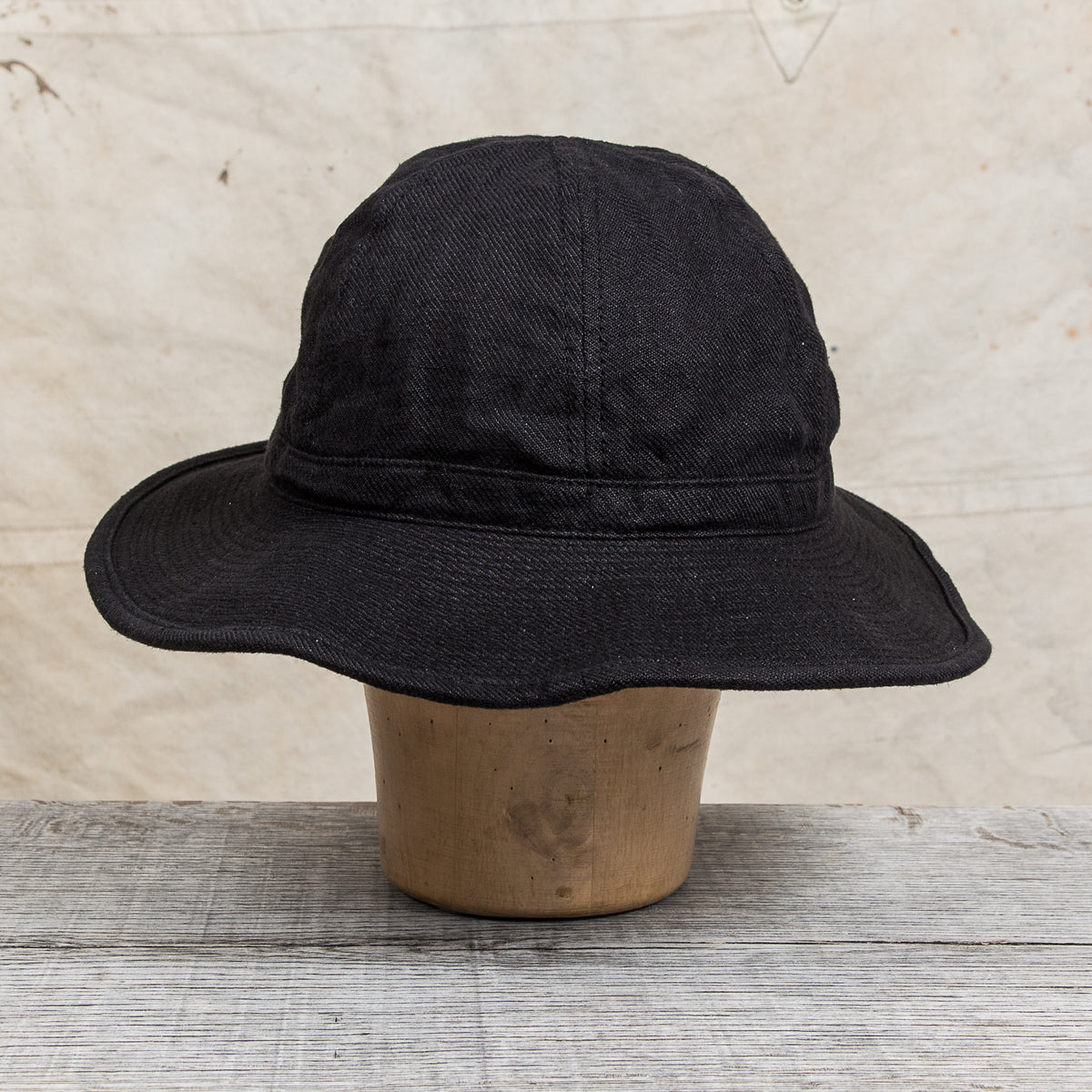 H. W. Dog & Co. Linen Fatigue Hat "Daisy Mae" Black