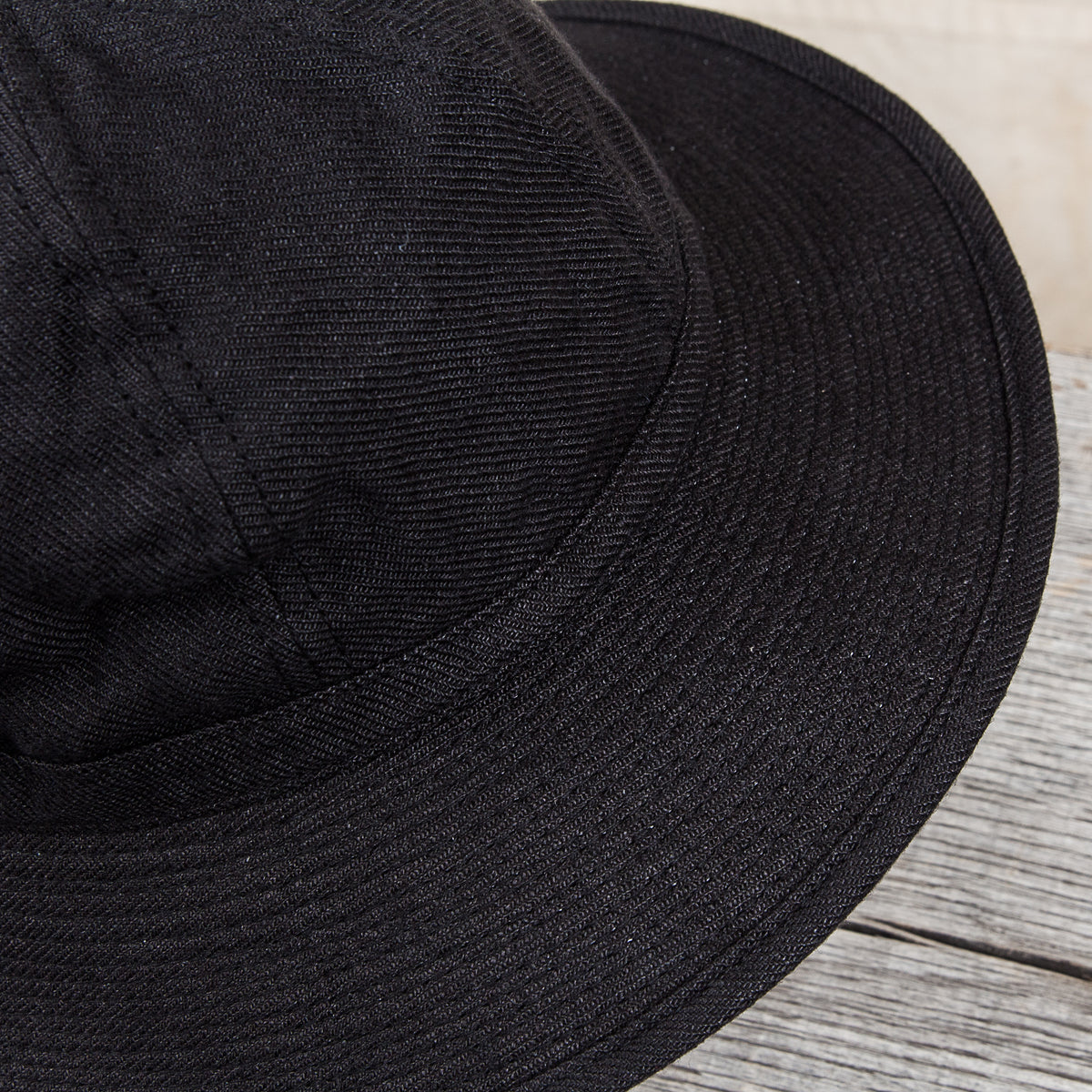 H. W. Dog & Co. Linen Fatigue Hat "Daisy Mae" Black