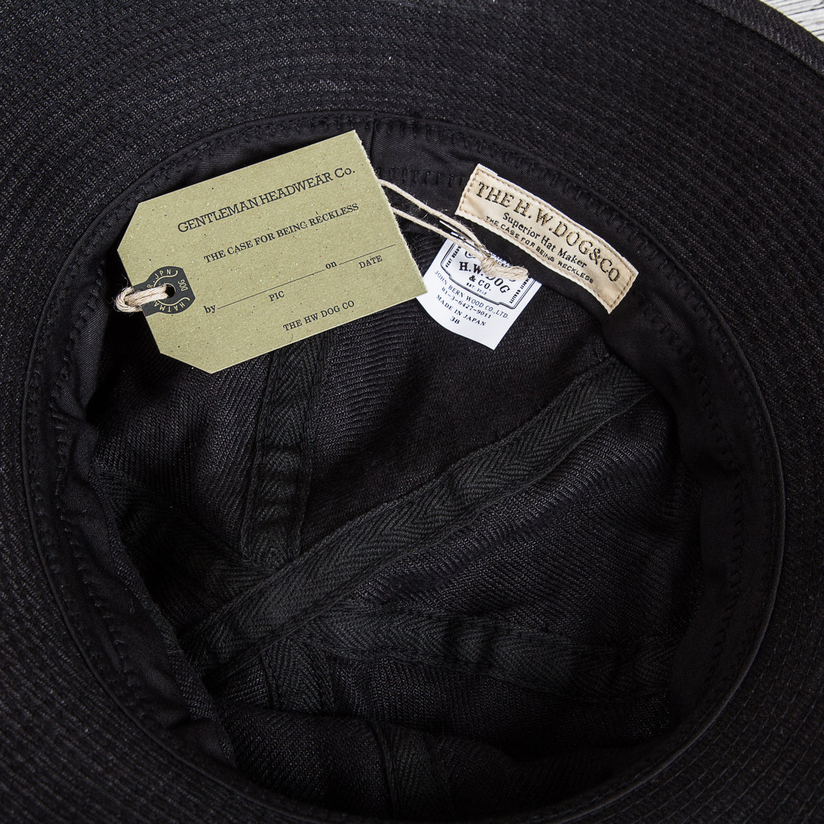 H. W. Dog & Co. Linen Fatigue Hat "Daisy Mae" Black