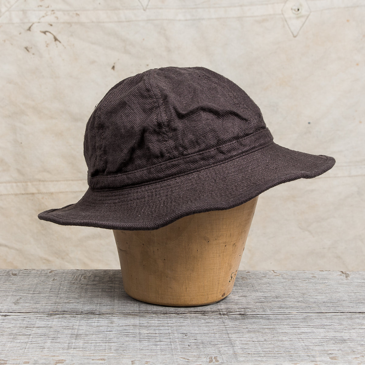 H. W. Dog & Co. Linen Fatigue Hat "Daisy Mae" Brown
