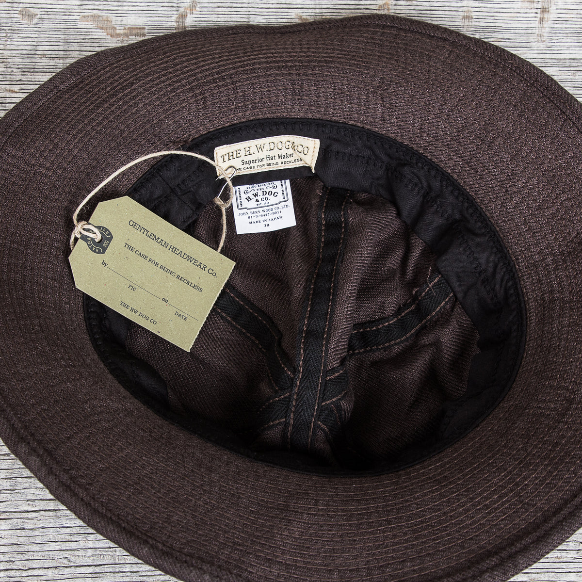 H. W. Dog & Co. Linen Fatigue Hat "Daisy Mae" Brown
