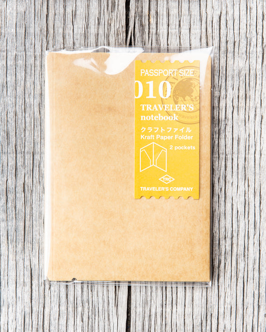 Traveler's Company #010 Passport Size Notebook Kraft Paper Folder