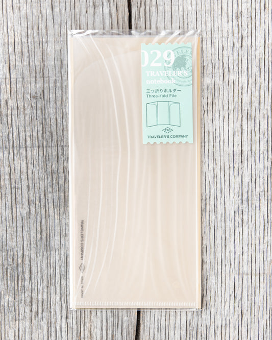 Traveler's Company #029 Regular Notebook Three-fold File
