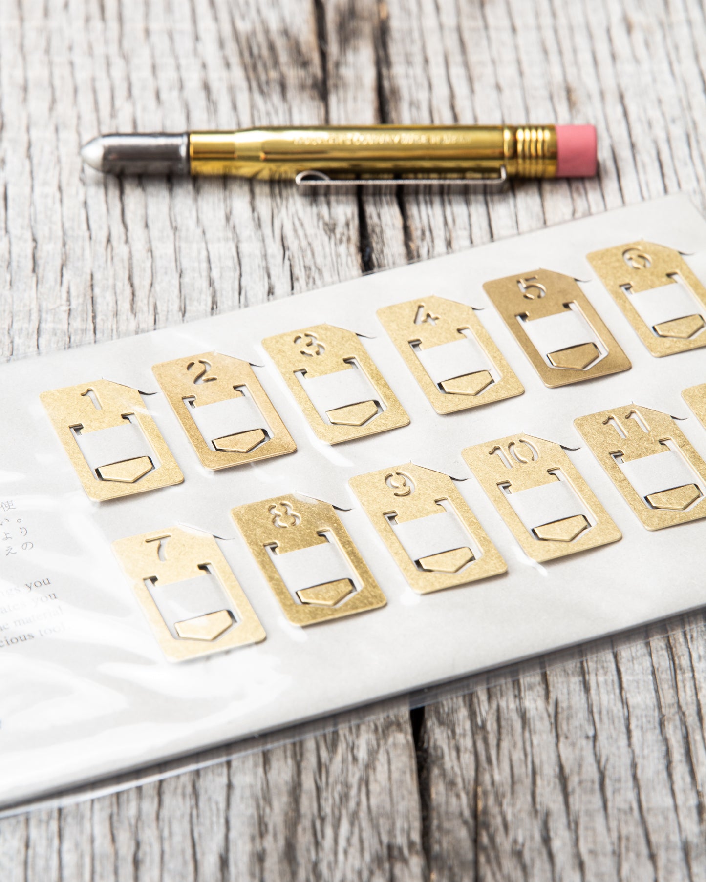 Traveler's Company Brass Number Clips