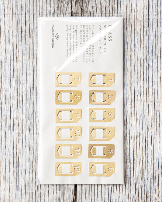 Traveler's Company Brass Number Clips