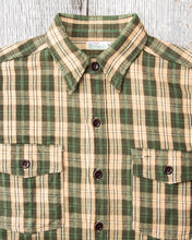 Warehouse & Co Lot 3022 Heavy Flannel Shirt Green Beige