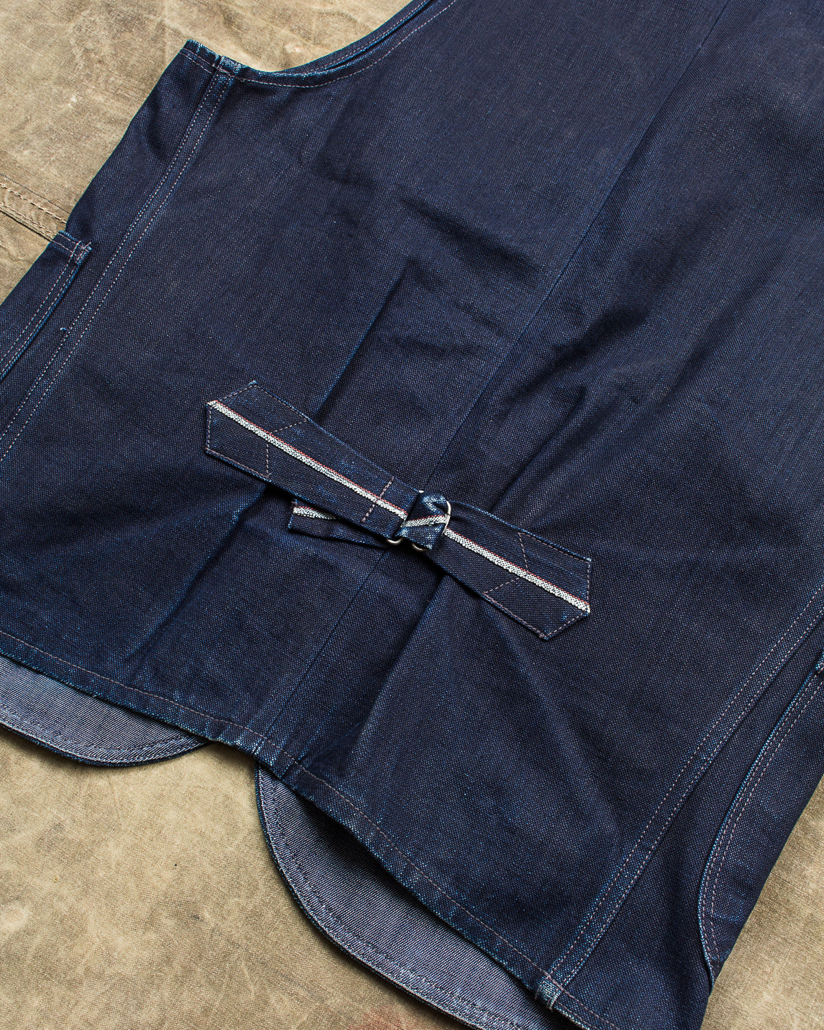 Second Hand Rising Sun Jeans & Co. Duck Canvas Indigo Vest Size Small