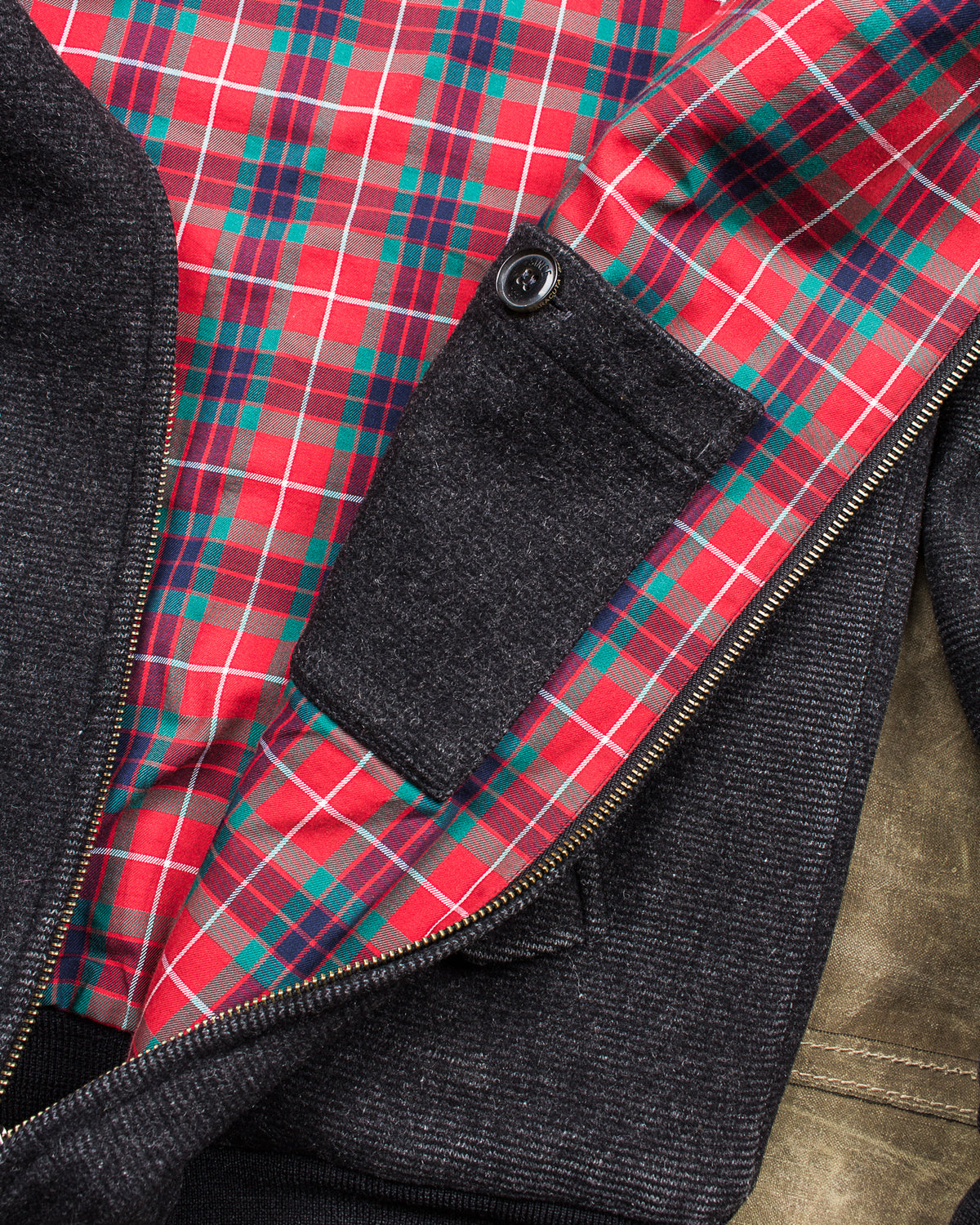 Second Hand Baracuta Harrington Wool Tweed Jacket Size 40