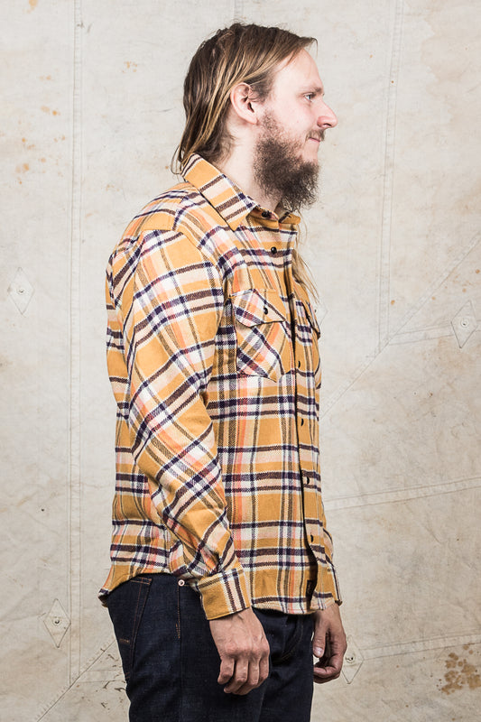 Indigofera Bryson Shirt Mustard/Navy/Pink
