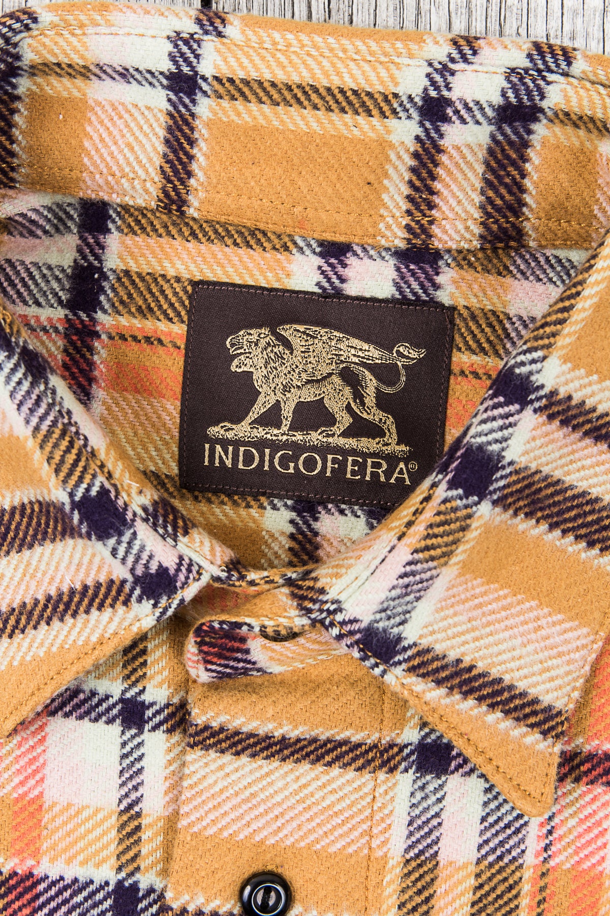 Indigofera Bryson Shirt Mustard/Navy/Pink