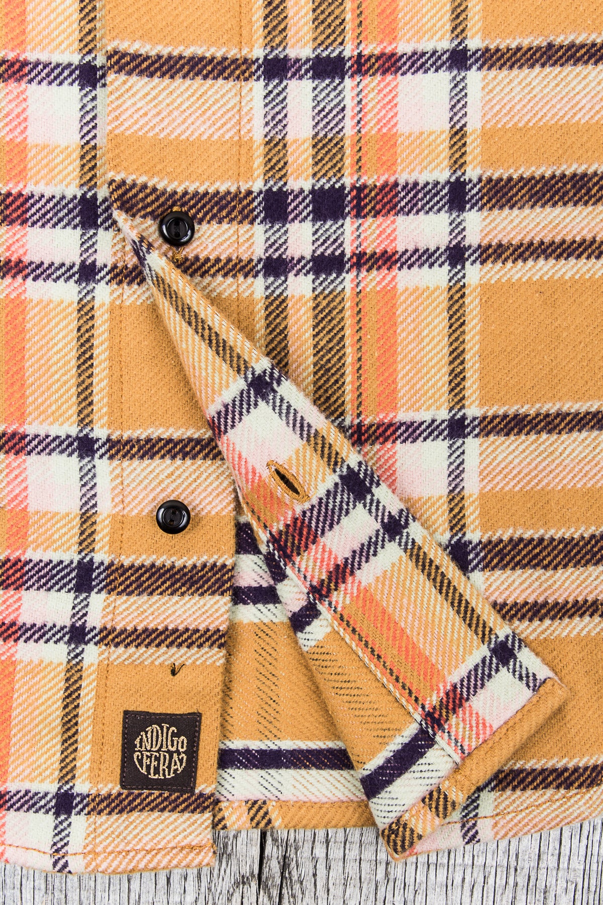 Indigofera Bryson Shirt Mustard/Navy/Pink