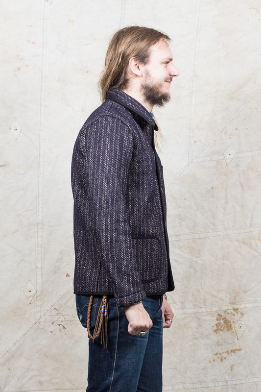 Browns Beach Jacket Navy Stripe