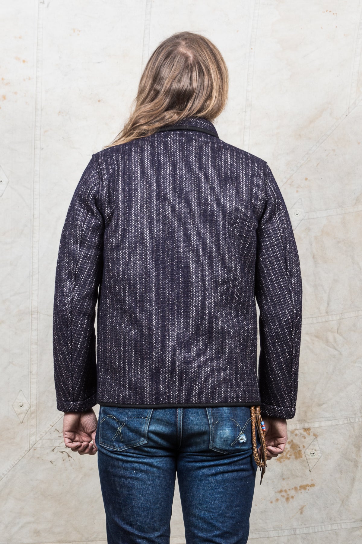 Browns Beach Jacket Navy Stripe