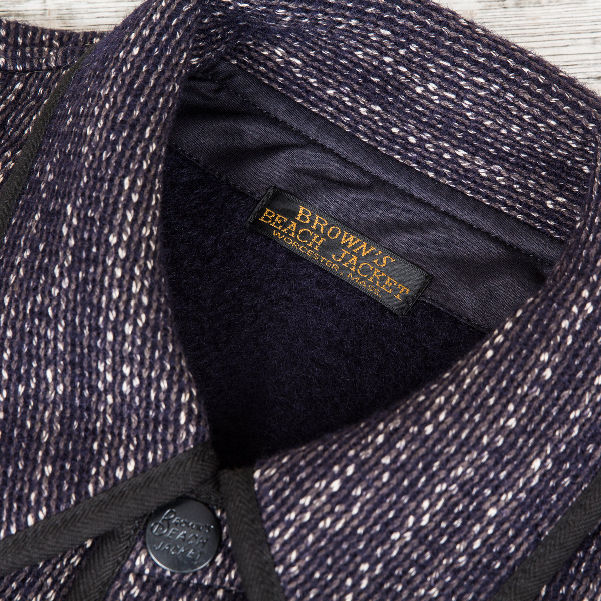 Browns Beach Jacket Navy Stripe