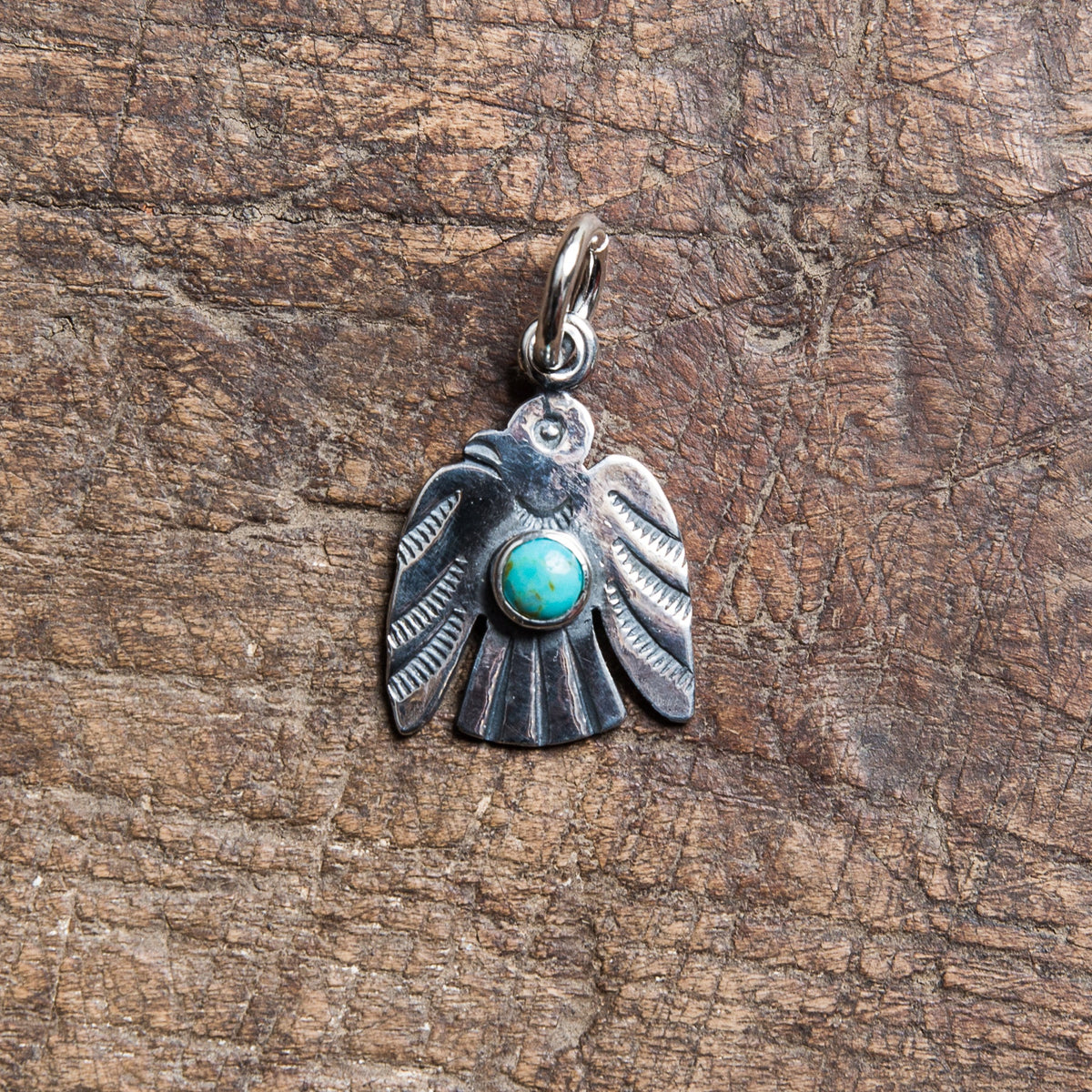 Larry Smith NL-0068 Silver Thunderbird Turquoise Top