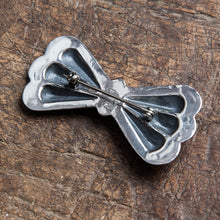 Larry Smith OT-P0025 Silver Butterfly Teardrop Turquoise Pin