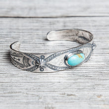 Larry Smith BR-0026 Turquoise Silver Bracelet
