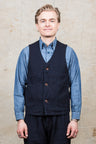Japan Blue Sashiko Hunting Vest