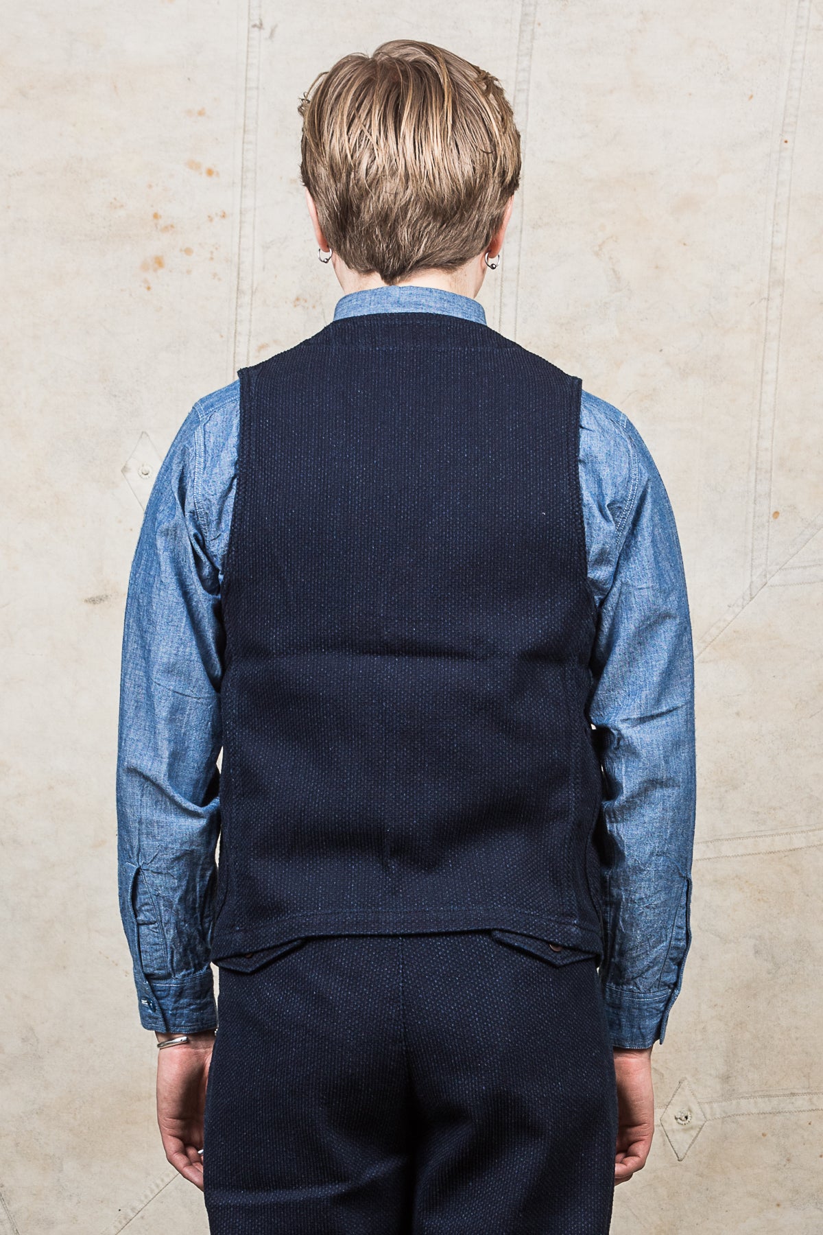 Japan Blue Sashiko Hunting Vest