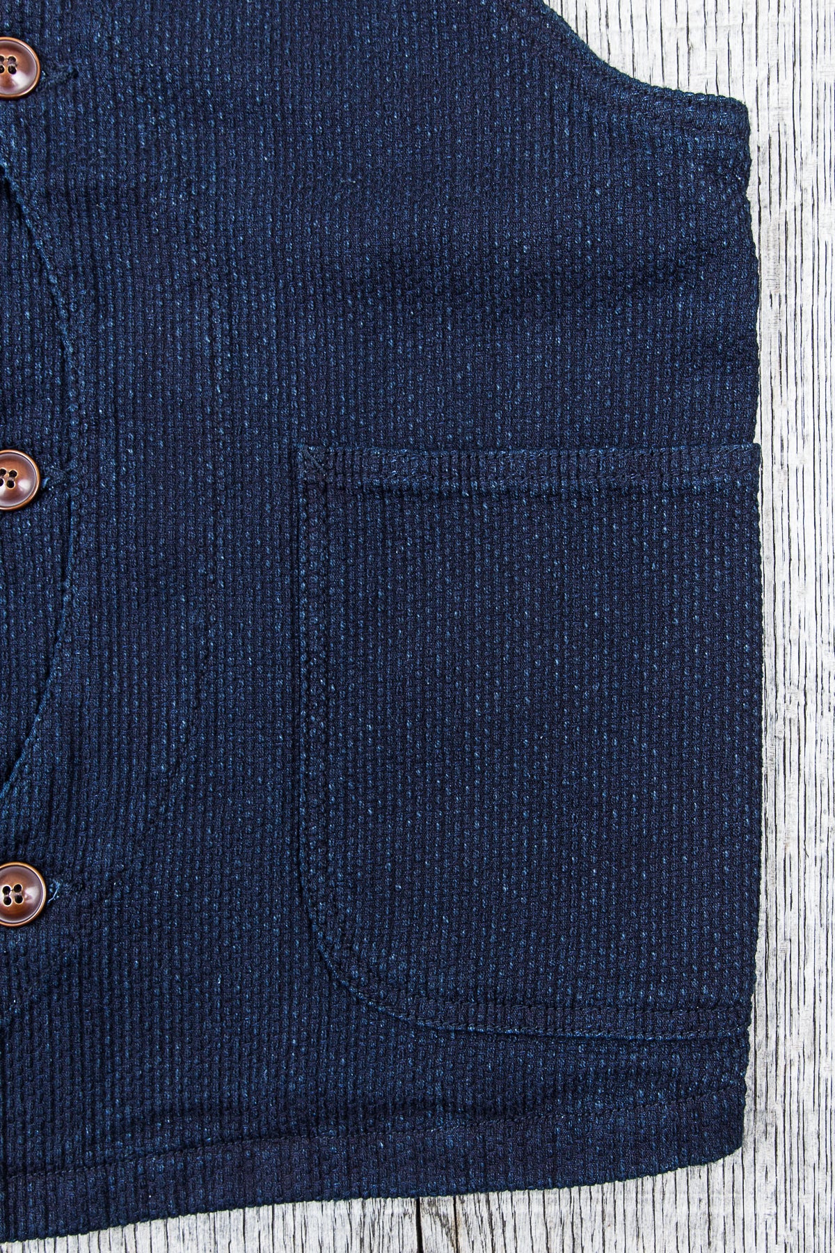 Japan Blue Sashiko Hunting Vest