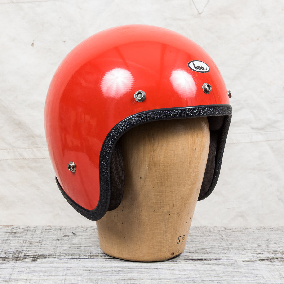 Vintage 1970s Buco Helmet Deep Orange