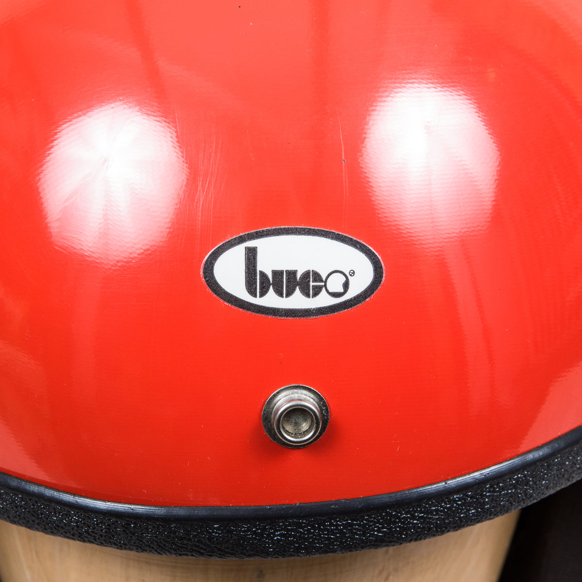 Vintage 1970s Buco Helmet Deep Orange