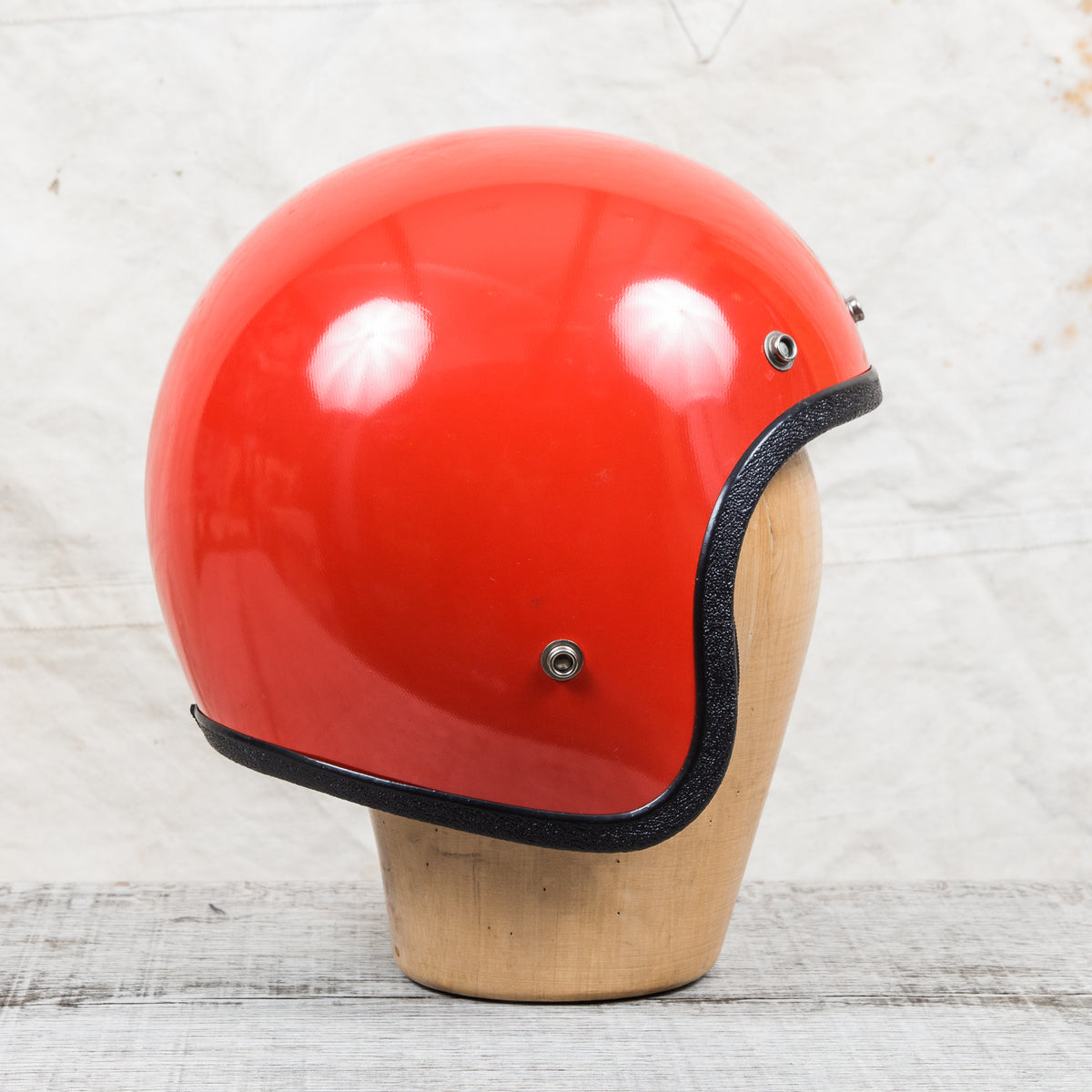 Vintage 1970s Buco Helmet Deep Orange