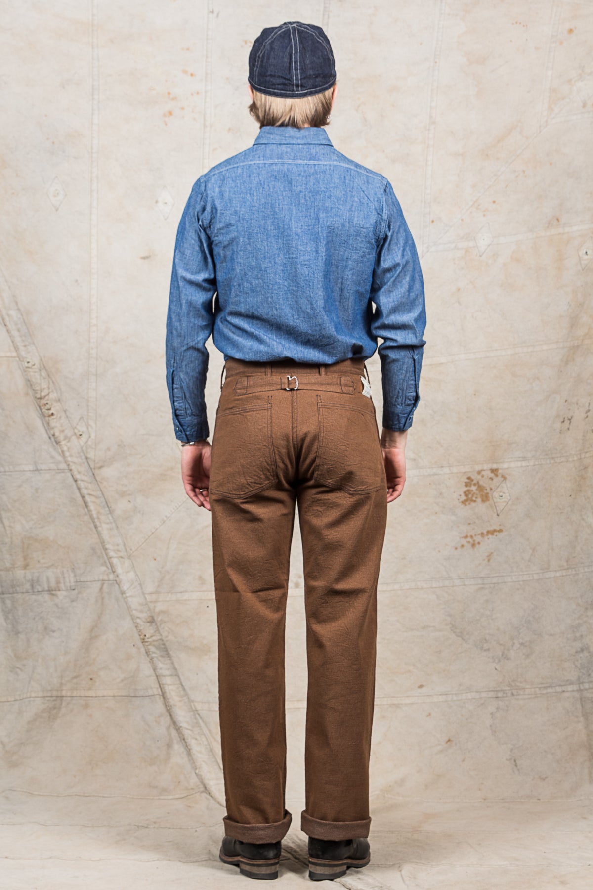 Buzz Rickson's Trousers Working Brown Denim