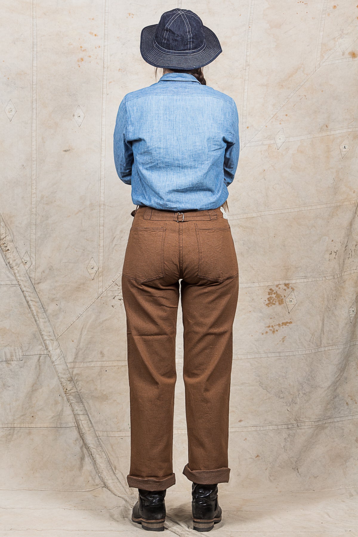 Buzz Rickson's Trousers Working Brown Denim