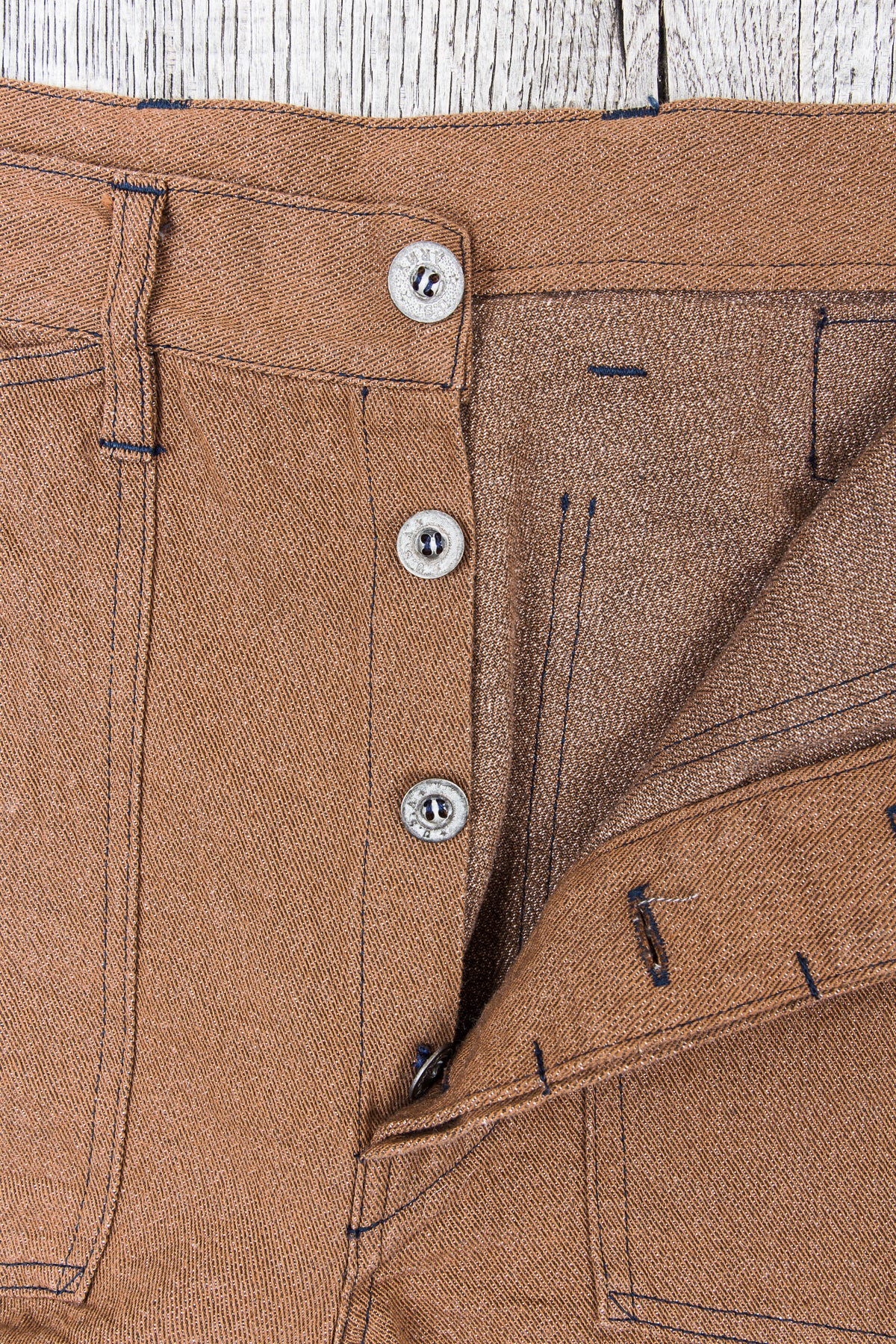 Buzz Rickson's Trousers Working Brown Denim