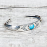 Larry Smith Triangle Repousse Bangle Turquoise BR-0140