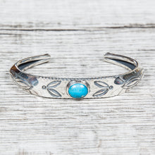 Larry Smith Triangle Repousse Bangle Turquoise BR-0140