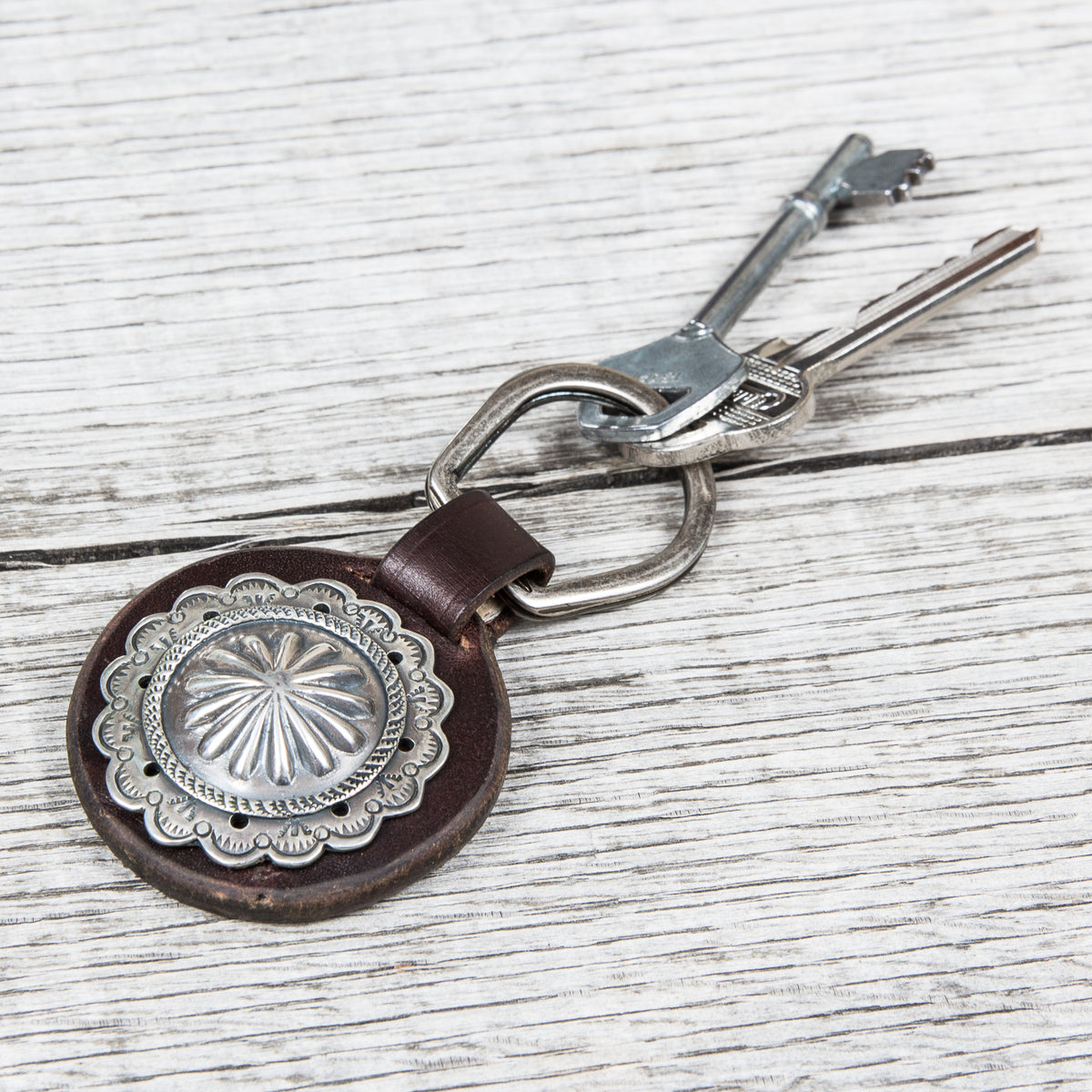 Larry Smith LT-0079 Riders Key Fob Silver Leaf