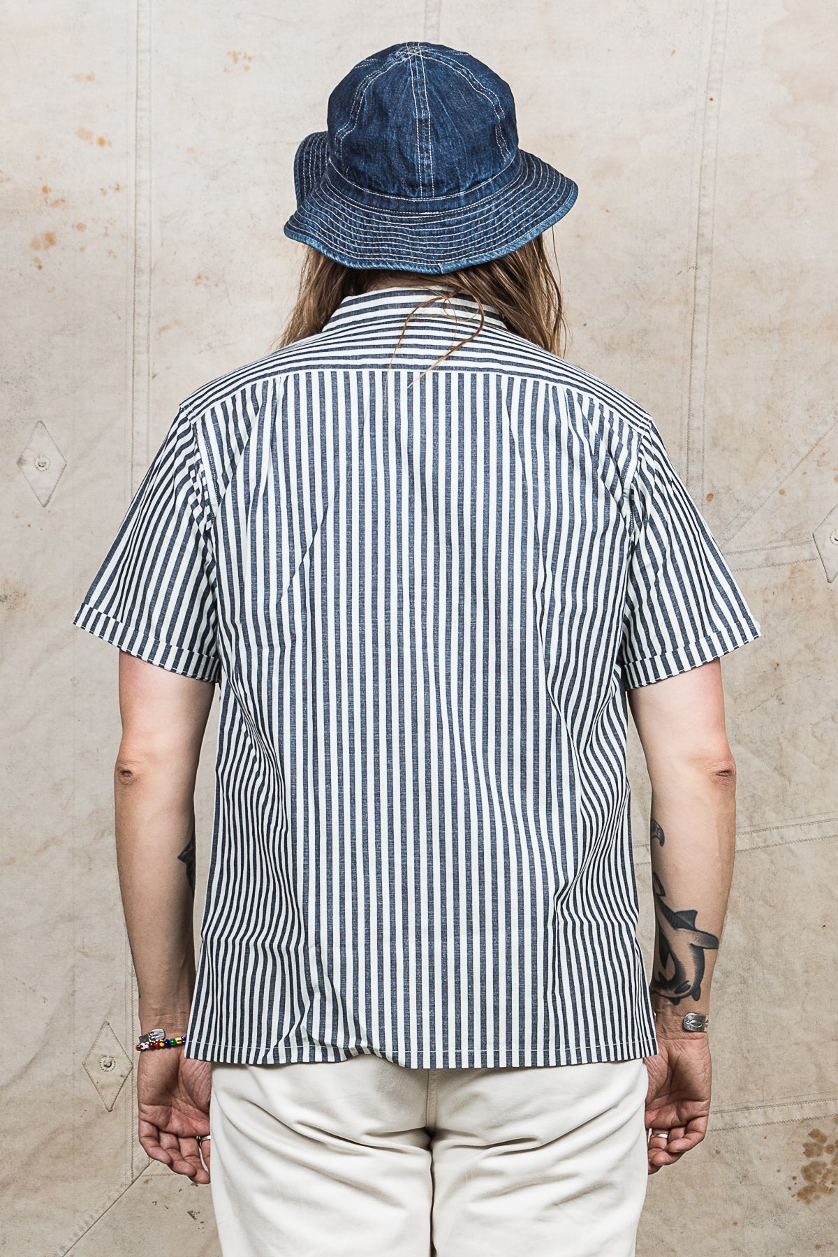 Warehouse & Co Short Sleeved Striped Open Collar Shirt