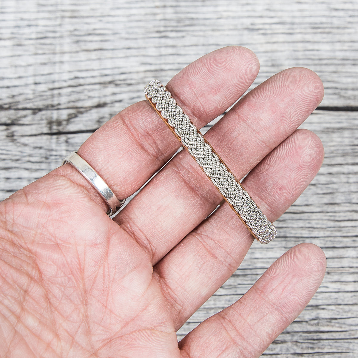 Vintage Tin Wired Bracelet