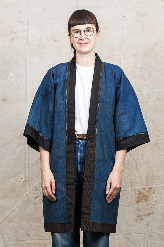 Vintage Japanese Hanten Indigo Jacket