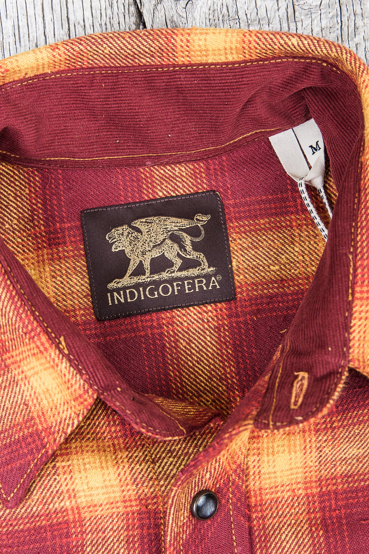Indigofera Dawson Shirt Japanese Selvage Flannel Red/Rust/Beige/Yelolow