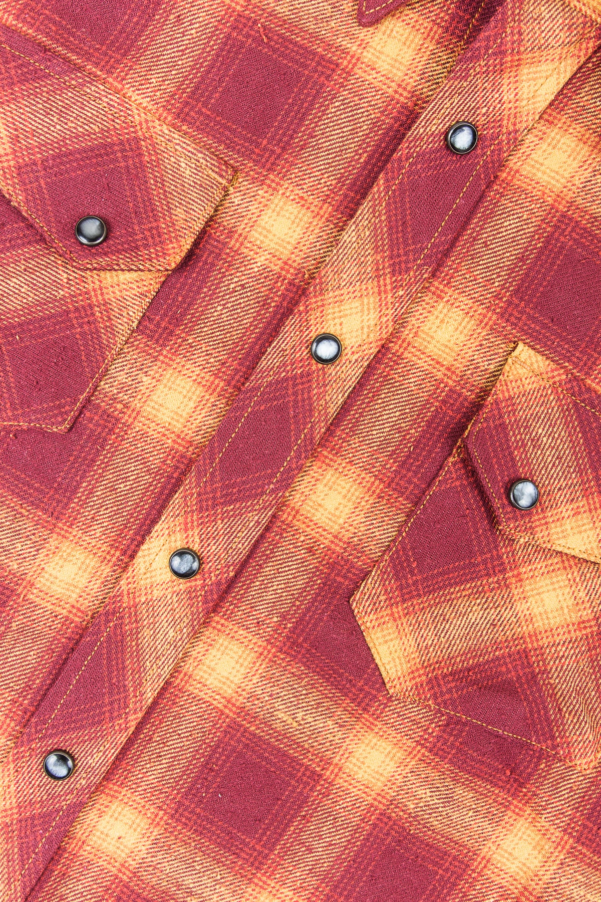 Indigofera Dawson Shirt Japanese Selvage Flannel Red/Rust/Beige/Yelolow