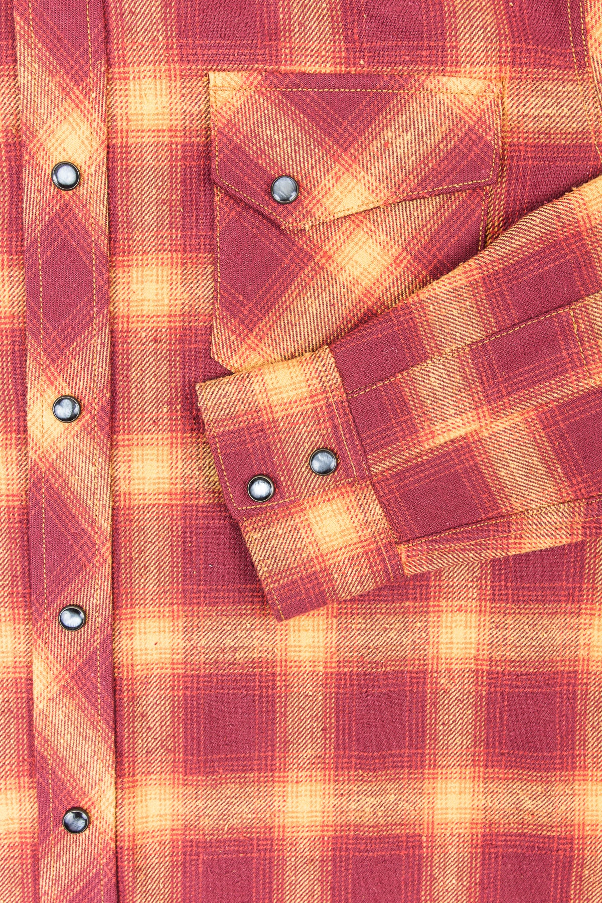 Indigofera Dawson Shirt Japanese Selvage Flannel Red/Rust/Beige/Yelolow