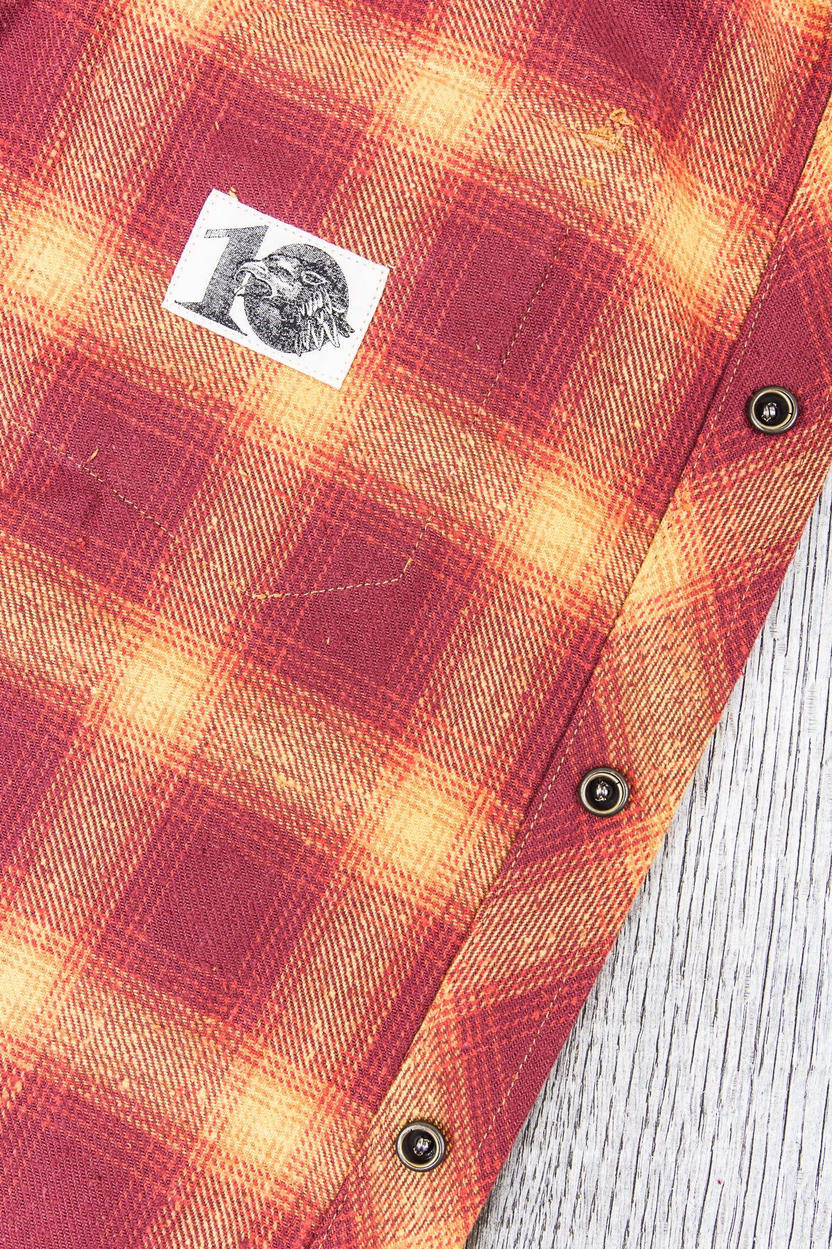 Indigofera Dawson Shirt Japanese Selvage Flannel Red/Rust/Beige/Yelolow