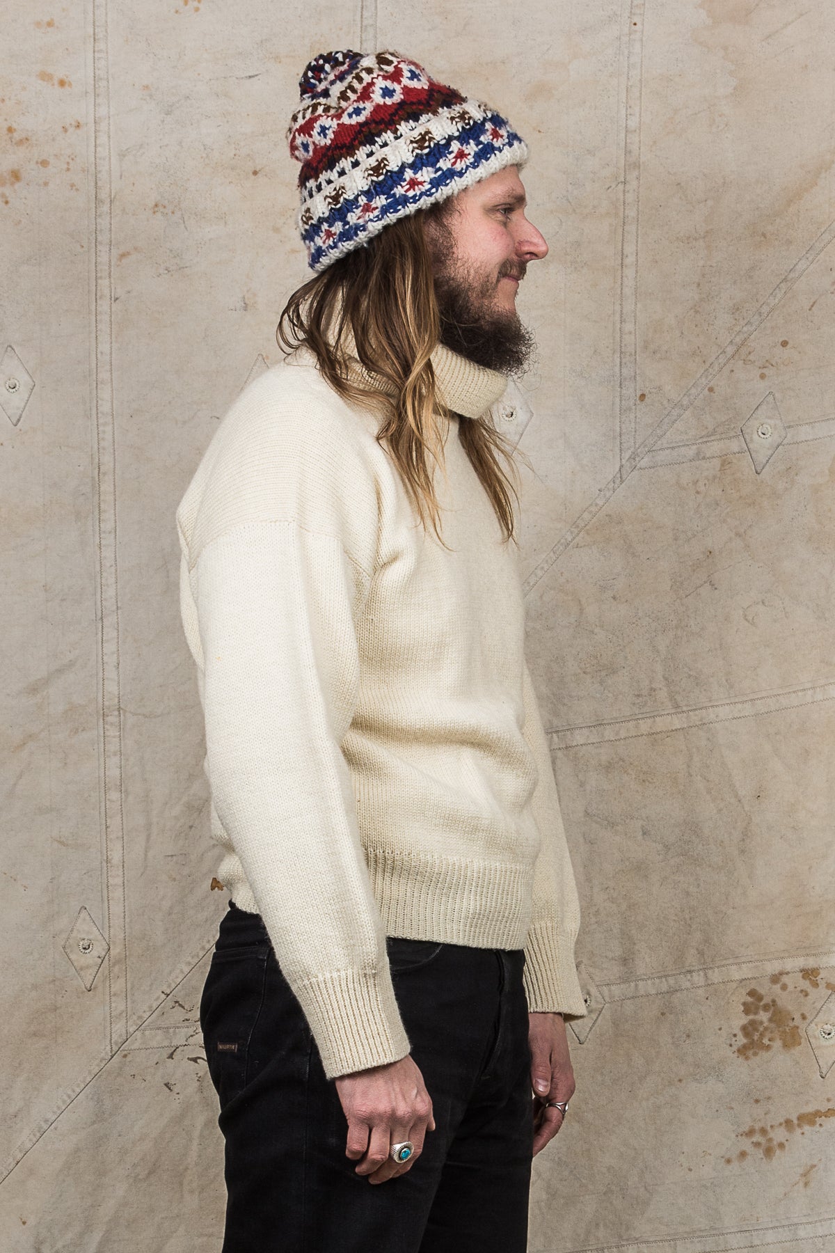 Second Hand Nigel Cabourn Rollneck Submariner Wool Sweater EU 52