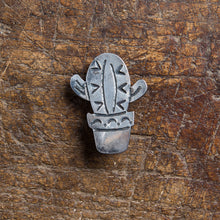 Munqa Newtive Silver Brooch Cactus