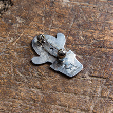 Munqa Newtive Silver Brooch Cactus