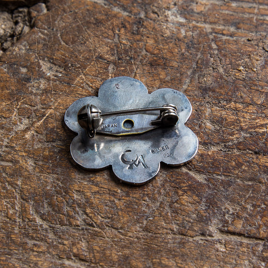 Munqa Newtive Silver Brooch Flower