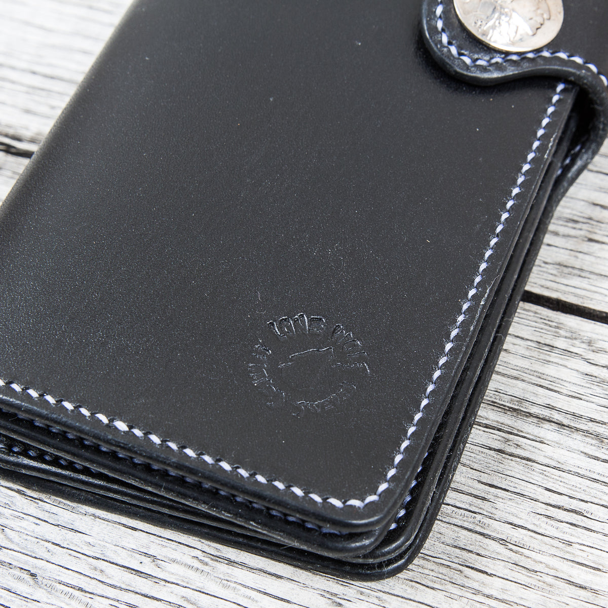 Lone Wolf Leathers Handmade Medium Wallet Black