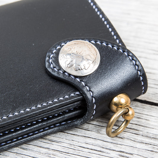Lone Wolf Leathers Handmade Medium Wallet Black
