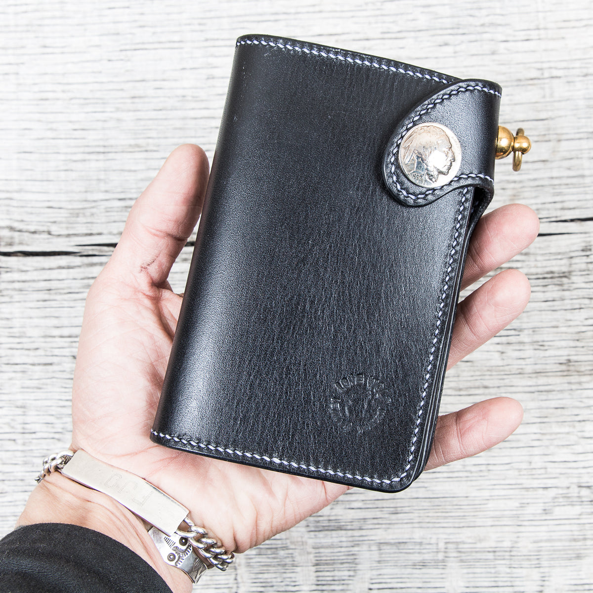 Lone Wolf Leathers Handmade Medium Wallet Black