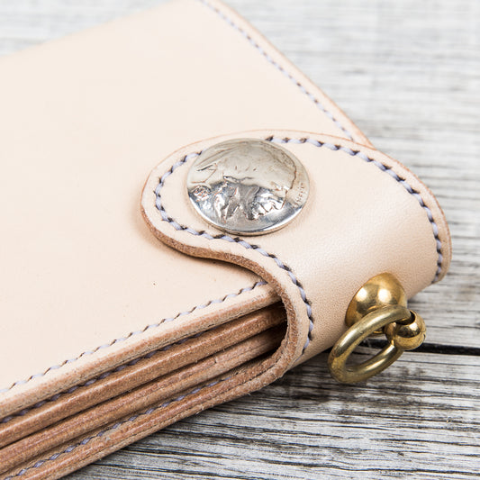 Lone Wolf Leathers Handmade Medium Wallet Natural